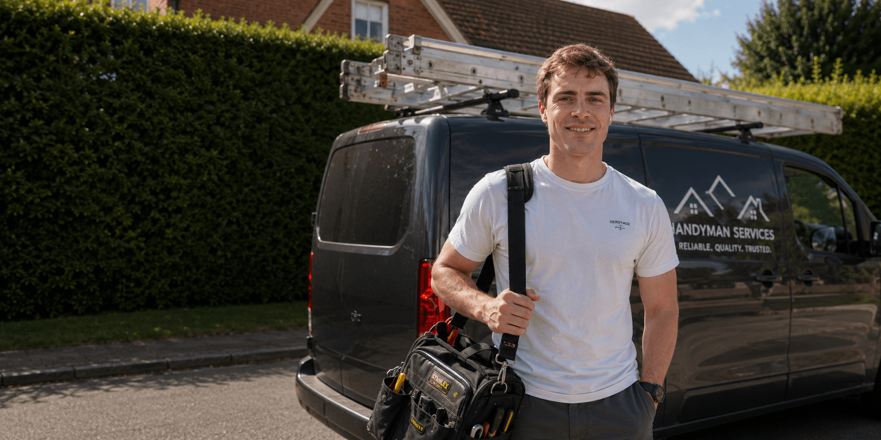 A reliable local handyman arriving for a job in Cambridge